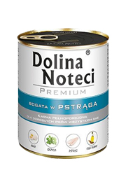 DOLINA NOTECI PREMIUM BOGATA W PSTRĄGA puszka dla psa