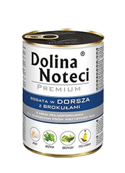 DOLINA NOTECI PREMIUM BOGATA W DORSZA Z BROKUŁAMI puszka dla psa