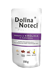 DOLINA NOTECI PREMIUM BOGATA W KRÓLIKA Z ŻURAWINĄ saszetka dla psa