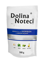 DOLINA NOTECI PREMIUM BOGATA W DORSZA Z BROKUŁAMI saszetka dla psa