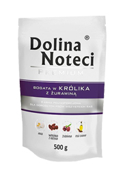 DOLINA NOTECI PREMIUM BOGATA W KRÓLIKA Z ŻURAWINĄ saszetka dla psa