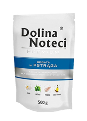 DOLINA NOTECI PREMIUM BOGATA W PSTRĄGA saszetka dla psa