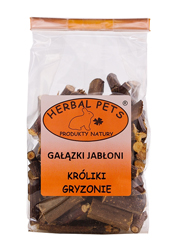 HERBAL PETS GAŁĄZKI Z JABŁONI DLA GRYZONI I KRÓLIKA