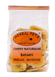 HERBAL PETS CHIPSY Z BANANA DLA GRYZONI I KRÓLIKA