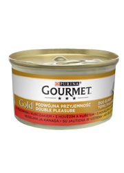 GOURMET GOLD MOKRA KARMA DLA KOTA z wołowiną i kurczakiem