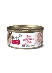BRIT CARE CAT MOKRA KARMA DLA KOTA tuńczyk z kurczakiem i mlekiem