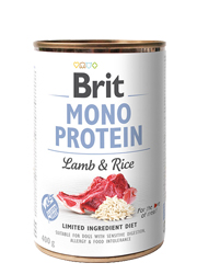 BRIT MONO PROTEIN MOKRA KARMA DLA PSA - jagnięcina z brązowym ryżem