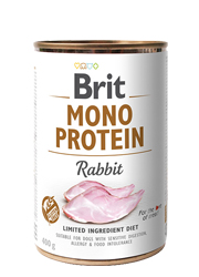 BRIT MONO PROTEIN MOKRA KARMA DLA PSA - królik