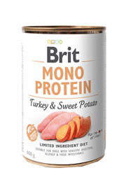 BRIT MONO PROTEIN MOKRA KARMA DLA PSA - indyk z batatem