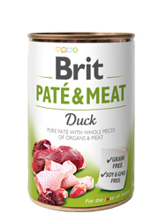 BRIT PATE / MEAT MOKRA KARMA DLA PSA - z kaczką