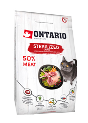 ONTARIO CAT STERILISED KARMA DLA KOTA STERYLIZOWANEGO - z jagnięciną