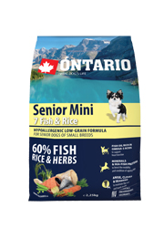 ONTARIO SENIOR MINI 7 FISH AND RICE HYPOALERGICZNA KARMA DLA PSÓW RAS MAŁYCH