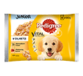PEDIGREE JUNIOR KARMA DLA SZCZENIĄT z kurczakiem, wołowiną i ryżem w galaretce