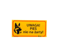 DINGO TABLICZKA OSTRZEGAWCZA - Uwaga pies nienażarty