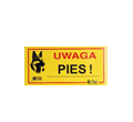 DINGO TABLICZKA OSTRZEGAWCZA - Uwaga pies!