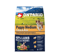 ONTARIO PUPPY MEDIUM LAMB AND RICE HYPOALERGICZNA KARMA DLA SZCZENIĄT RAS ŚREDNICH