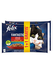 FELIX FANTASTIC KARMA DLA KOTA WIEJSKIE SMAKI W GALARETCE z kurczakiem i wołowiną FELIX FANTASTIC KARMA DLA KOTA WIEJSKIE SMAKI W GALARETCE z kurczakiem i wołowiną