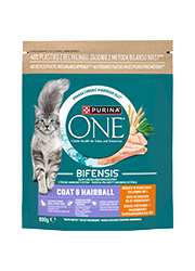 PURINA ONE COAT/HAIRBALL DLA KOTA z kurczakiem