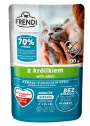 FRENDI MOKRA KARMA DLA KOTA z królikiem