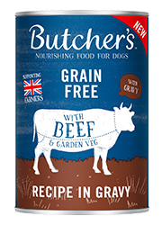 BUTCHERS ORIGINAL BEEF IN GRAVY KARMA DLA PSA z wołowiną i warzywami w sosie