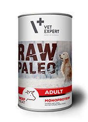 VET EXPERT RAW PALEO BEEF MONOPROTEIN KARMA DLA PSA wołowina