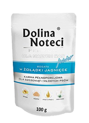 DOLINA NOTECI PREMIUM JUNIOR BOGATA W ŻOŁĄDKI JAGNIĘCE saszetka dla szczeniąt ras małych