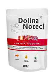 DOLINA NOTECI PREMIUM JUNIOR BOGATA W SERCA WOŁOWE saszetka dla szczeniąt