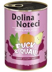 DOLINA NOTECI SUPERFOOD KACZKA I PRZEPIÓRKA puszka dla psa