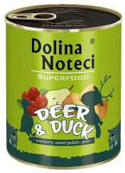 DOLINA NOTECI SUPERFOOD JELEŃ I KACZKA puszka dla psa