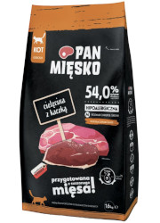 PAN MIĘSKO SUCHA KARMA DLA KOTA cielęcina z kaczką