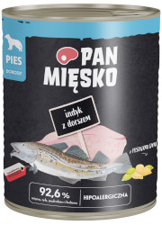 PAN MIĘSKO MOKRA KARMA DLA PSA indyk z dorszem