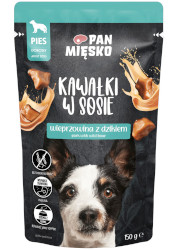 PAN MIĘSKO MOKRA KARMA DLA PSA kawałki wieprzowiny z dzikiem w sosie