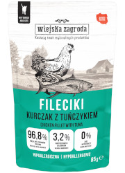 WIEJSKA ZAGRODA KARMA DLA KOTA fileciki kurczak z tuńczykiem