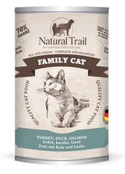 NATURAL TRAIL FAMILY CAT MOKRA KARMA DLA KOTA z indykiem kaczką i łososiem