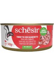 SCHESIR CAT MOKRA KARMA DLA KOTA tuńczyk w krewetkami i ryżem w galaretce SCHESIR CAT MOKRA KARMA DLA KOTA tuńczyk w krewetkami i ryżem w galaretce