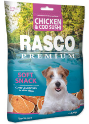 RASCO PREMIUM SOFT SNACK CHICKEN and COD SUSHI przysmaki dla psa