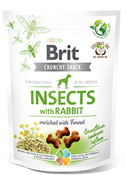 BRIT CARE CRUNCHY CRACKER INSECT / RABBIT PRZYSMAK DLA PSA