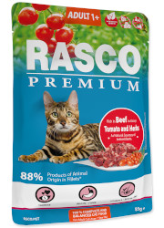 RASCO PREMIUM KARMA DLA KOTA - wołowina w pomidorach z ziołami fileciki w sosie