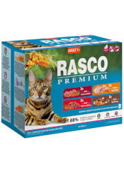 RASCO PREMIUM KARMA DLA KOTA - multipack 4 smaki fileciki w sosie