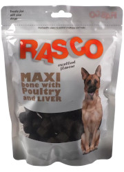 RASCO MAXI BONE PRZYSMAKI DLA PSA z drobiem i wątróbką