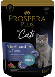 PROSPERA PLUS STERILIZED MOKRA KARMA DLA KOTA z tuńczykiem i zieloną fasolką