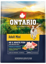ONTARIO ADULT MINI FISH AND BROWN RICE KARMA DLA PSÓW RAS MAŁYCH