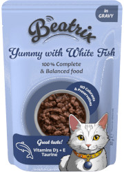 BEATRIX ADULT CAT KARMA DLA KOTA fileciki z biała rybą w sosie