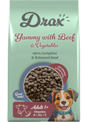 DRAX ADULT DOG SUCHA KARMA DLA PSA z wołowiną i warzywami DRAX ADULT DOG SUCHA KARMA DLA PSA z wołowiną i warzywami