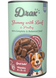 DRAX ADULT DOG MOKRA KARMA DLA PSA z wołowiną i kurczakiem DRAX ADULT DOG MOKRA KARMA DLA PSA z wołowiną i kurczakiem