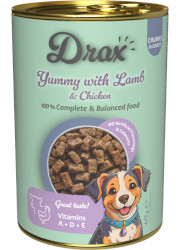 DRAX ADULT DOG MOKRA KARMA DLA PSA z jagnięciną i kurczakiem