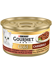 GOURMET GOLD CASSEROLE MOKRA KARMA DLA KOTA z kaczką i indykiem w sosie