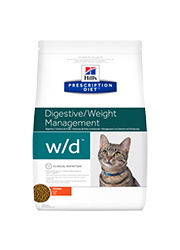 HILLS PRESCRIPTION DIET FELINE W/D DIGESTIVE WEIGHT MANAGEMENT SUCHA KARMA DLA KOTA