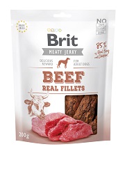 BRIT JERKY SNACK BEEF REAL FILLETS PRZYSMAKI DLA PSA