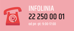 INFOLINIA 22 250 00 01, od pn-pt: 9:00-17:00